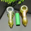 Tubo de vidrio amarillo EN STOCK tubo de vidrio burbujeador pipa para fumar agua Bong de vidrio