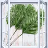 Decorative Flowers Artificial Leaves Fake Palm Tropical Plants Plastic Leafs Green Tree Garden Home Wedding Table Ornaments Decoration