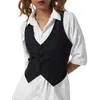 Damesbreien TEES Dames Punk Corsetier Racerback Vest Tuxedo Suit Waistcoat Vintage Steampunk Jacquard Jacket Vest Vrouwelijke kleding Streetwear W0306