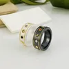 G Designer Ring Damen Top Qualität mit Box Ringe Mode Unisex Luxus Ring für Männer Frauen Unisex Keramik Chip Letter Ringe Schmuck Weihnachten Geburtstagsgeschenke