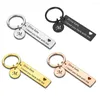 Keychains Drive Keychain seguro A-Z 26 Iniciais Lettering Men Women Boyfriend Chain Chain Birthday Birthday Birthda