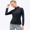 Laufjacken Antibom Sport Damenjacke Langarm Reißverschluss Yoga Mantel Elastische Fitness Gym Kleidung Schnelltrocknend Training Energie Top