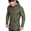 Men's Hoodies Men Hooded Sweatshirts Casual Autumn Long Sleeve Tops Solid Slim Pullover Home Gym Sports Wear Outfits 2023