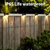 Led de escada LED Lâmpada solar IP65 Imper impermeável Jardim ao ar livre Pátio de pátio de pátio lâmpadas de cercas decoração de jardim luz solar ao ar livre D1.5