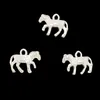 Wholesale 200pcs Zebra Alloy Charms Pendant Retro Jewelry Making DIY Keychain Ancient Silver Pendant For Bracelet Earrings 12x15mm DH0515