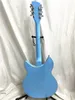 Yüksek kaliteli 360 12 String mavi elektrikli gitar beyaz pickguard r köprü krom donanım