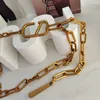 Belts Classic Metal Chain Belt Letter Women Fashion Versatile Light Luxury Waist Chains Men Designer B8w6