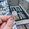 Bagues de cluster Rose Zircon Designer Bague réglable Amulettes naturelles Bijoux Femmes Accessoires de cristal chinois Cadeaux Vintage 925 Argent