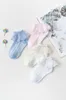 2023 Baby Girls Socks koronkowe marszczenie księżniczki siatka bawełniana z wstążkami multi color