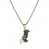 Pendentif Colliers Pakistan Carte Argent Couleur Émail Drapeau Pakistanais Bijoux Ethniques