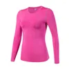 T-shirts pour femmes haut femmes mèche respirant à manches longues en vrac salle de sport en cours d'exécution entraînement vêtements de sport confort T-shirt hauts de sport