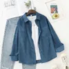 Women's Blouses Shirts Corduroy Shirts Womens Tops And Blouses Long Sleeve Spring Ladies Solid Loose Boyfriend Style Shirt 230309