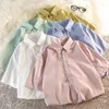 Женские блузки женские топы весны и летняя корейская женская одежда тонкая многоцветная рубашка с короткими рукавами красиво в рекламных акциях