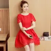 Party Dresses Mozhini Big Size Women Sexy Lace Dress Fashion Evening Slim Bride Special Occasion Summer Casual O-neck