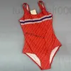 Projektantka strojów kąpielowych dla kobiet czerwone litery Bodysuit for Women Lets