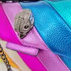 Borse da sera Kurt G London Borse a tracolla patchwork multicolori per le donne Borsa a tracolla in pelle per borsa da donna di marca britannica 230309