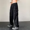 Women's Pants Capris Casual Baggy Wide Leg Sweatpants Loose High Waist Streetwear Cargo Pants Womens Hippie Joggers Trousers Y2k Clothes 230309