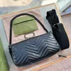 Luxury Women Crossbody Bag Underarm Totes Designers V Wave Pattern Shoulder Bags Ceramic Finish Metal Chain Messenger bags Purse 2023 Ladies Wallets