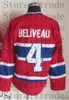 Custom Vintage Classic Ice Hockey Jersey 10 Guy Lafleur 4 Jean Beliveau 9 Maurice Richard 29 Ken Dryden 33 Patrick Roy 5 Geoffrion CCM Retro