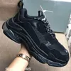 Triple S Mens Dames Designer Shoe Casual Dad Shoes Vintage Plate-Forme Fashion Sneakers Black 17FW Glitter Luxe tennistrainers 4ph0