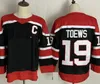 Anpassad 2021 Reverse Retro 19 Jonathan Toews Hockey Jerseys 88 Patrick Kane 4 Seth Jones Mens Home Red Winter Classic Black C Patch