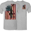 Herren T-Shirts Amerikanische Flagge CH-46 SeaKnight Transporthubschrauber Shirt. Kurzarm-Baumwoll-Freizeit-T-Shirts, lockeres Oberteil, Größe S-3XL