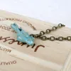 Chaînes Les originaux Vampire Diaries Inspired Jewelry Gilbert Blue Bird Homing Pendant Collier Women's Choker