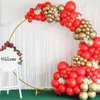 Autres fournitures de fête d'événement 1 Set Kit d'arc de guirlande de ballons rouges Ballons en latex de confettis dorés métalliques Décorations de fête de mariage d'anniversaire de Noël Décorations de douche de bébé 230309