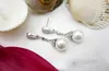 Charm Romantic Jewelry 925 Silver Needle Waterdrop Natural Pearl CZ Crystal d Earrings For Women Promise Wedding Gift Pendientes L230309