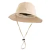 Szerokie brzegi czapki nowe wodoodporne wiadra kapelusz lato mężczyźni UV Ochrona słoneczna czapka długą szeroką grzbiet panama plażowy kapelusz na zewnątrz polowanie na wędkarstwo r230308