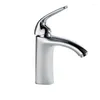 バスルームシンク蛇口Skowll Faucet Modern Deck Mount Lavatory Handle Basin Mixer Tap Polished Chrome PX-33