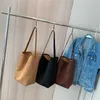 NXY Leather Bucket Bag for Women 2023 Winter Big 2 Pieces Set Shoulder Side Bag Trend Designer Female Solid Color Handbags