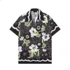 Erkek Şort Kollu Hawaii Gömlek Moda Çiçek Baskı Düğme Aşağı Bowling Rahat Gömlek Erkek Yaz Elbise Gömlek