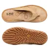 Slippers Brand Summer Men äkta läder flip flops tofflor strand utomhus flip flop sandaler platt ljus toffel chanclas hombre piel 230309