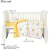 Наборы постельных принадлежностей 3pcs Set Born Baby Crib Sepding наборы хлопковые мягкие мультипликационные принципы.