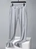 Mens Pants Yaz Erkekler Uzun Nefes Alabilir Streç Spandex Naylon İnce ince Chinos Erkek İş Formal Düz Takım Pantolon 230309