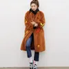 Kobiety futra dla kobiet sztuczne płaszcz luźne pluszowe ubrania o średniej długości Wysokiej jakości kurtka 2023