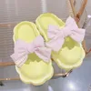 Slippers Waterproof BowKnot Cute Slippers Women Summer Indoor Plush Home Footwear Girl Outdoor Platform 230308