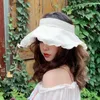 Wide Brim Hats Empty Top Hat Summer Thin Section Large-brimmed Sun Cap Riding Anti-ultraviolet Sunshade Fisherman Caps Fairy Women's