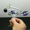 NarguilésBrûleur de robinet classique Bangs en verre Pipe à fumer en verre Conduites d'eau Plate-forme pétrolière Bols en verre Brûlure à l'huile