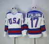 Custom 1980 Man Retro USA Jerseys de hockey sur glace 17