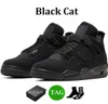 Avec la boîte Jumpman 4 Chaussures de basket-ball chat noir Hommes Femmes 4s Baskets pour hommes Baskets de sport Taille 5 5.5 6 6.5 7 7.5 8 8.5 9 9.5 10 10.5 11 11.5 12 12.5 13 13.5