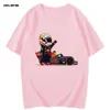 58VT 2023 Novos camisetas masculinas e femininas da equipe F1 Mini S Summer Summer Clothing Women's100% algodão camisa de manga curta moda Kawaii Tops japoneses R657