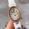 Lady Popular Quartz Watches Rose Gold Bezel with Diamonds 28mm Red Straptiger Bee Skeleton Women Wristwatch Female Watch Gifts Top Model Watchs Fashion