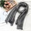 Sjaals katoen linnen mannen sjaal herfst winter zwarte marine gestreepte kwastje sjaal wrap modemerk bufandas mannelijke accessoriesscarves