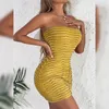 Casual jurken strapless mini jurk vrouwen sexy mouwloze trapsse trapple wrap hip bodycon zomer backless splicing party dames