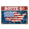 Personnalisé Route 66 Tin Signs Dad's Garage Metal Tin Sign My Tool Metal Painting My Rules Shabby Chic Wall Bar Home Art Motor Decor Home Garage Wall Decor Taille 30X20 w01