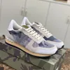 Designers Sneakers Rivet Camouflage Scarpe casual Suede Stylist Scarpe da uomo Designer Scarpe con borchie a scacchi Mesh Camo Fashion Trainers Box size 38-46