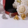 Pendientes de la serie Back Panther para mujer diseñador Abuela Esmeralda Latón amarillo Chapado en oro 18K T0P calidad más alta calidad de contador a