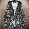 Mäns jackor Autumn Dubbelsidig slitage Windbreaker Men Casual Jacka Male Hooded Waterproof Clothing High Quality Plus Size 4XL 230309